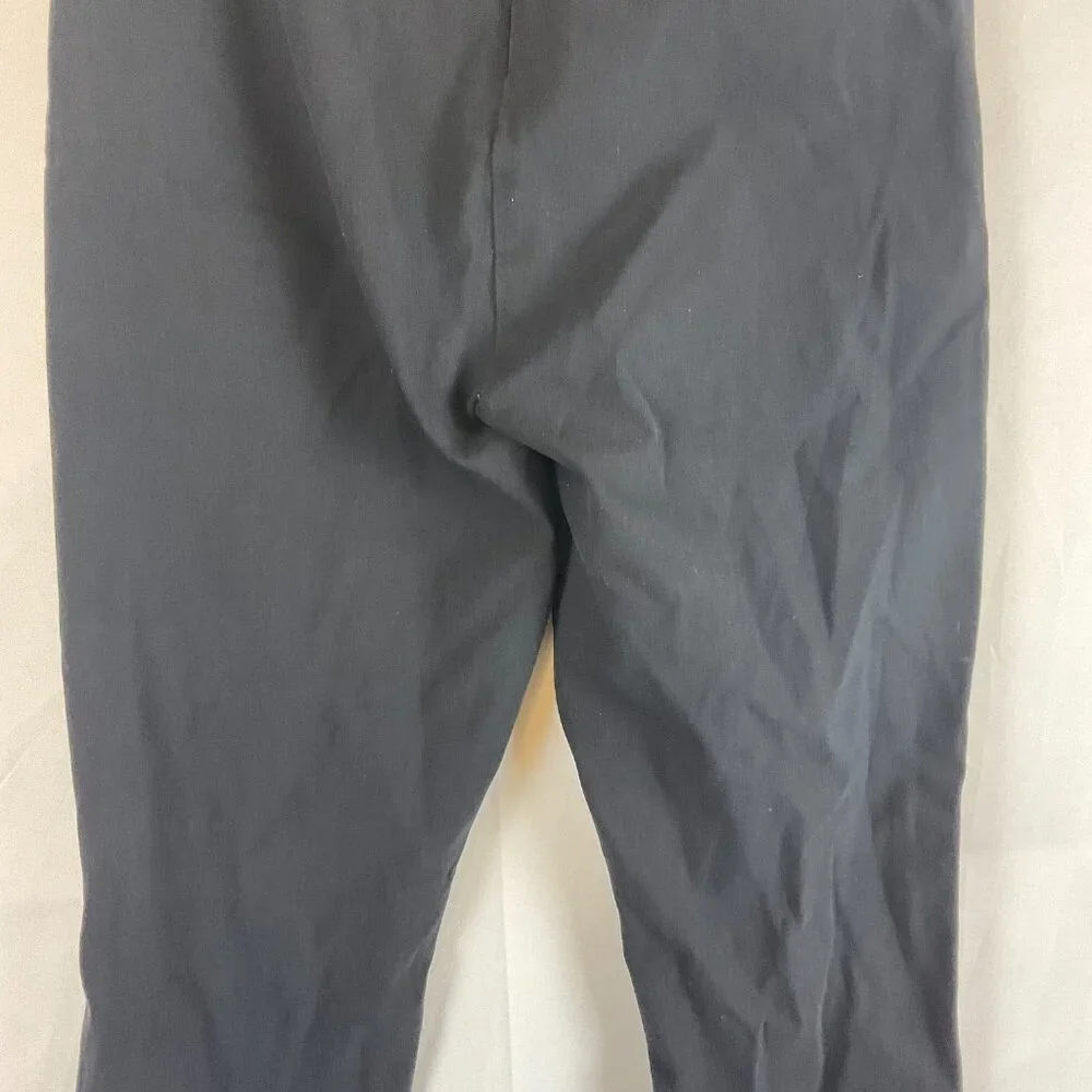 Rag & Bone Pants 10 Black Zipper Back Stretch Waist Straight Leg